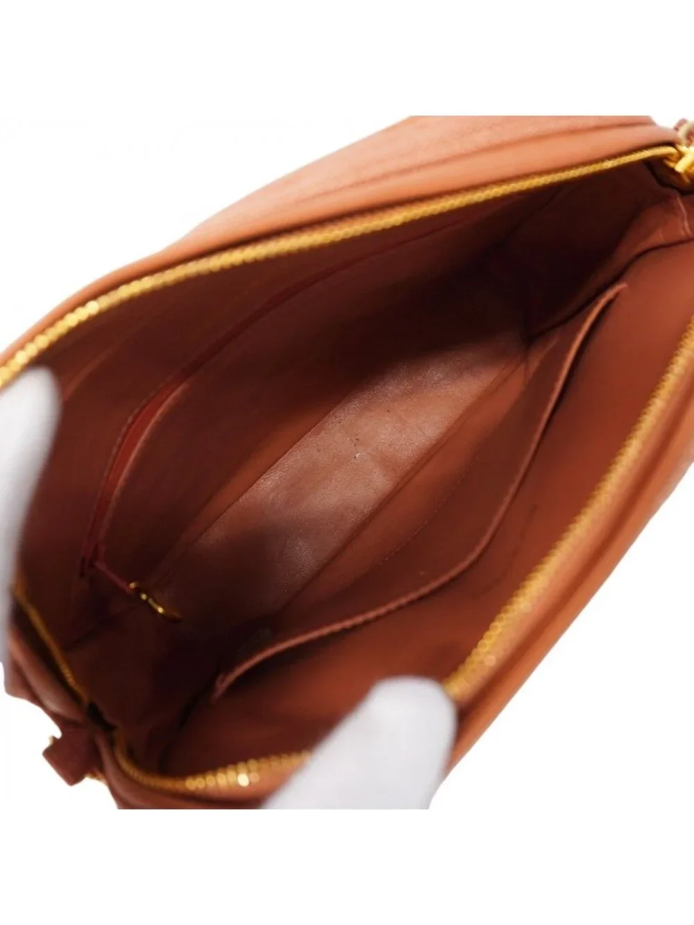 Chanel Shoulder Bag Quilted Canvas Salmon Pink Gold